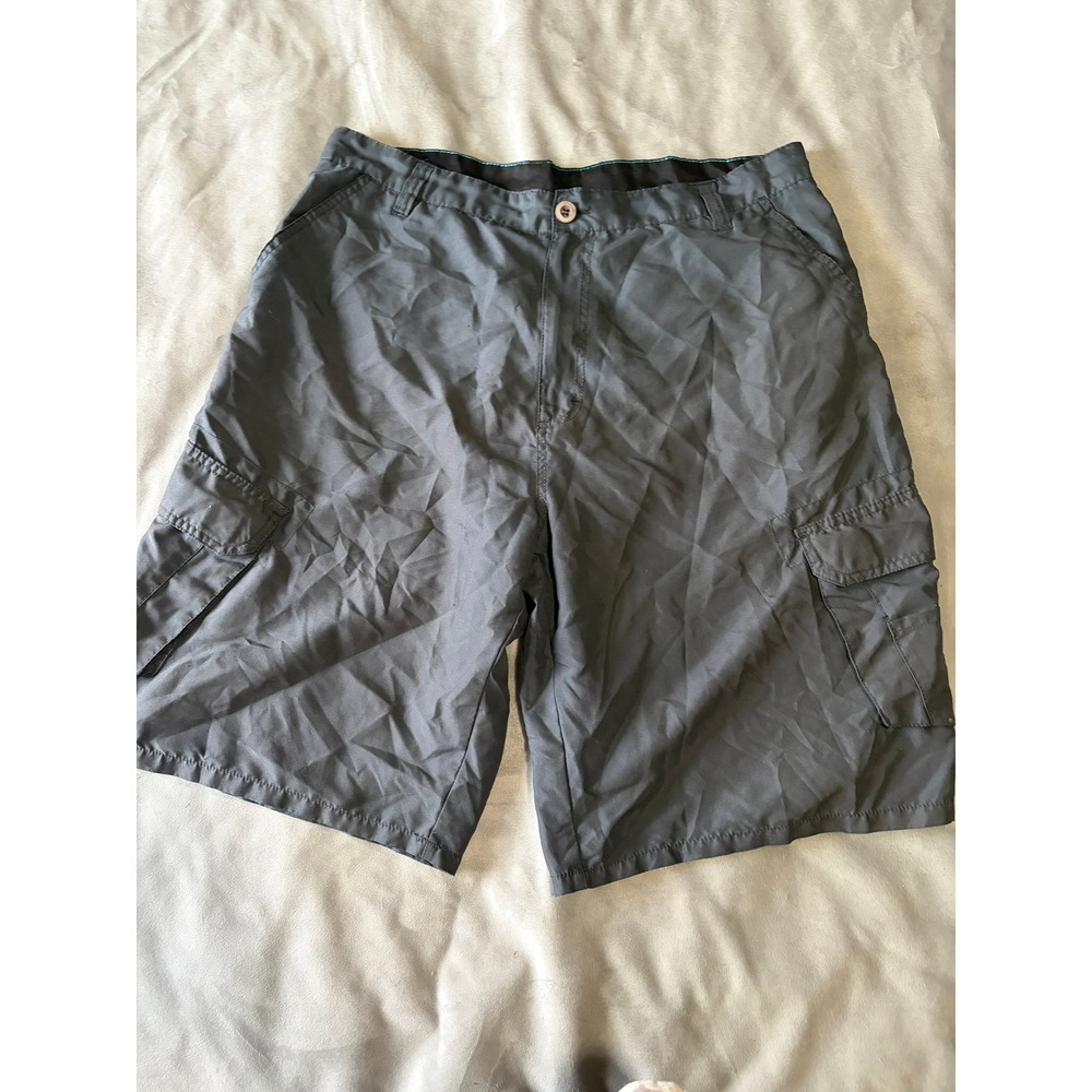 Burnside Mens Cargo Shorts Charcoal Gray Size 36 Casual Outdoor Utility